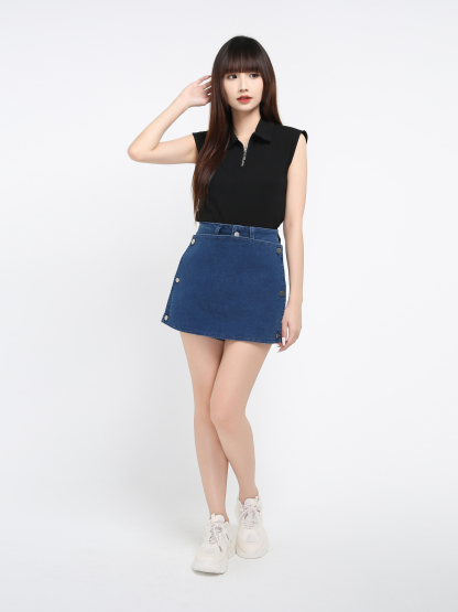 Denim Skirt Pants 41156