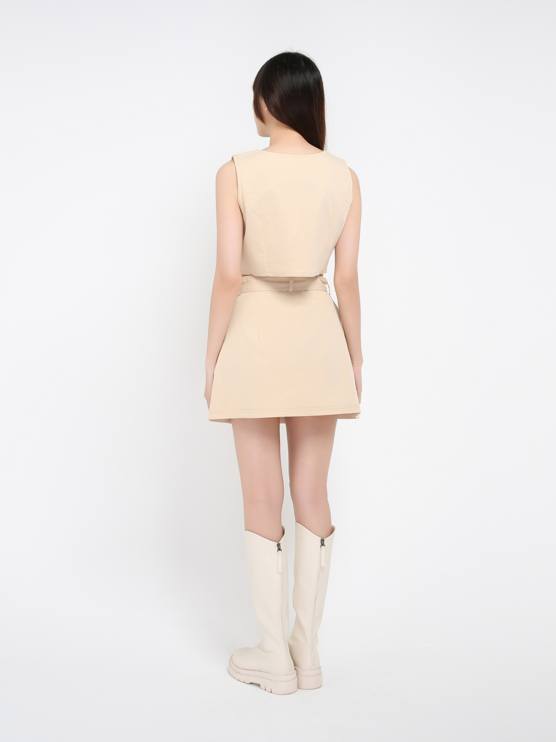 Sleeveless Top With Skirt Pants 39087