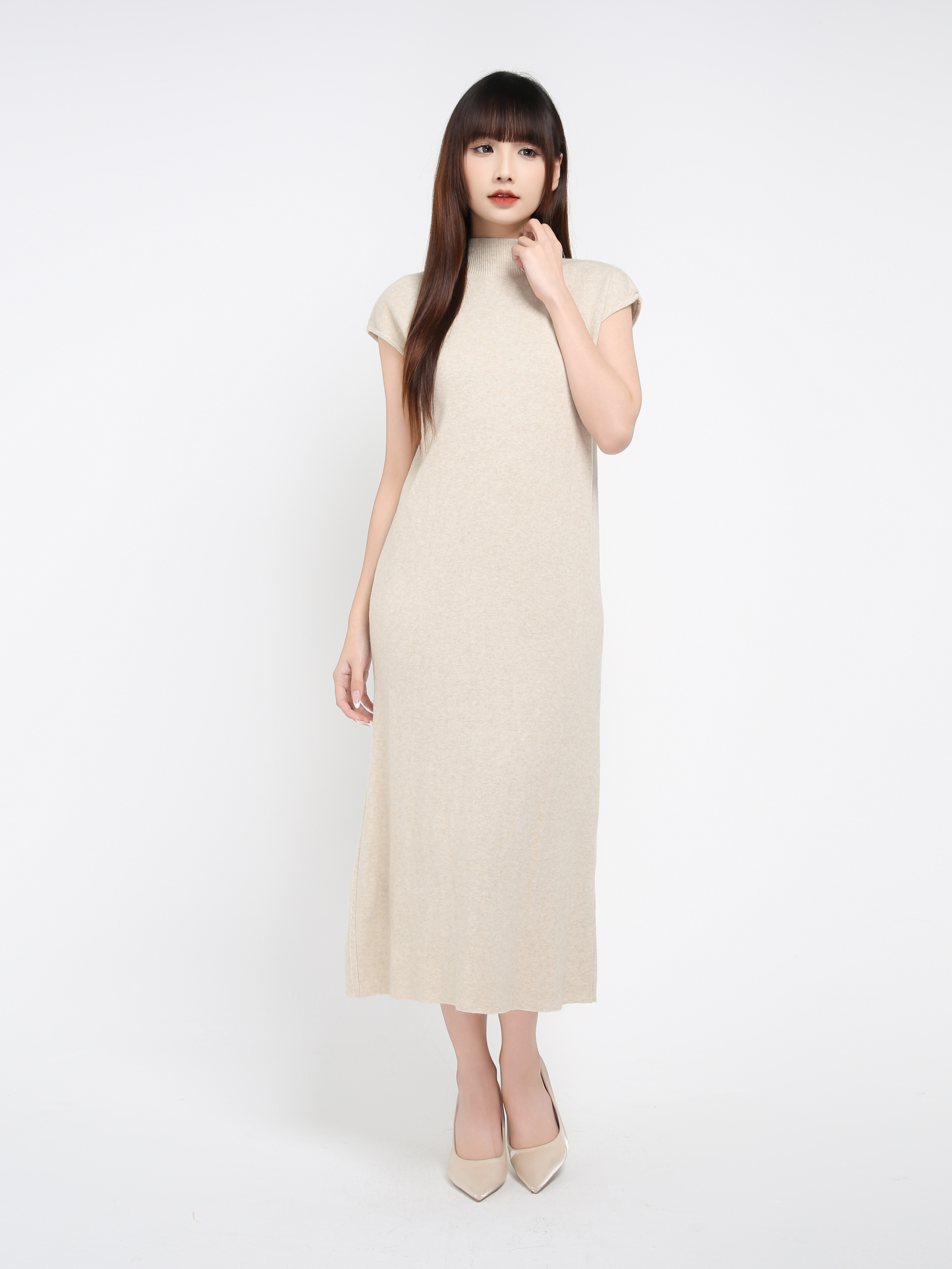 Turtle Neck Casual Wear Dress 39140