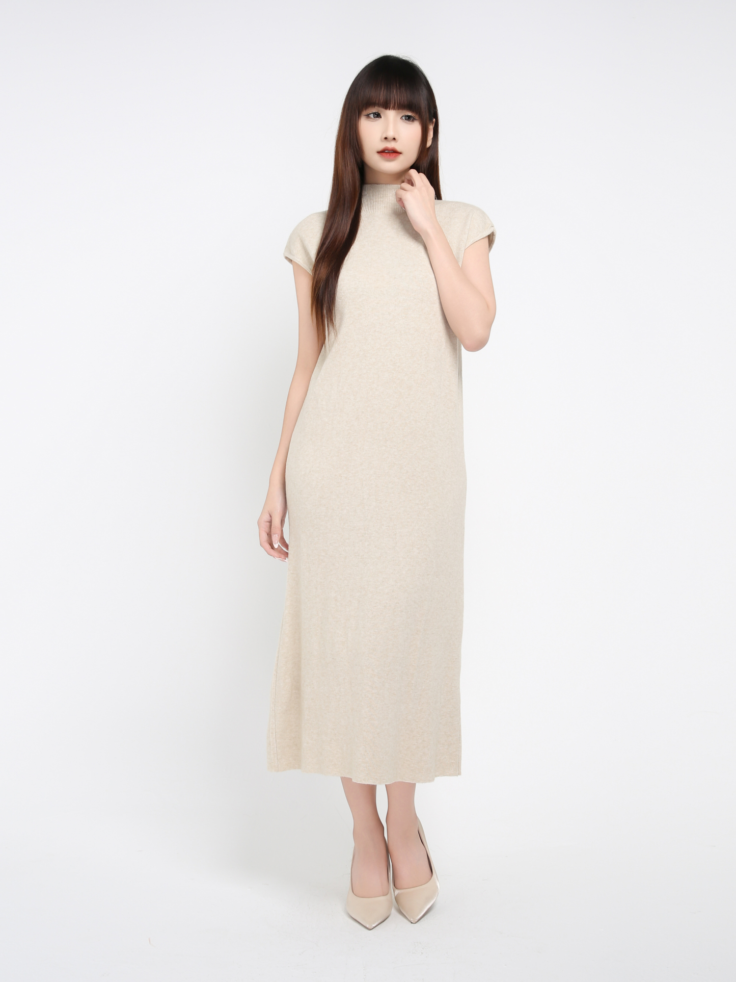 Turtle Neck Casual Wear Dress 39140