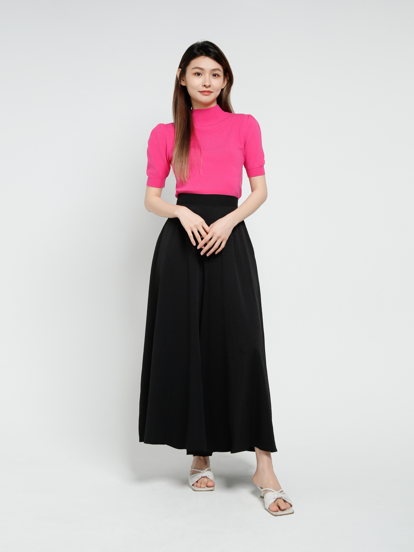 Side Pocket Pleated Long Pant 40709
