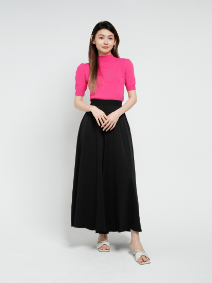 Side Pocket Pleated Long Pant 40709