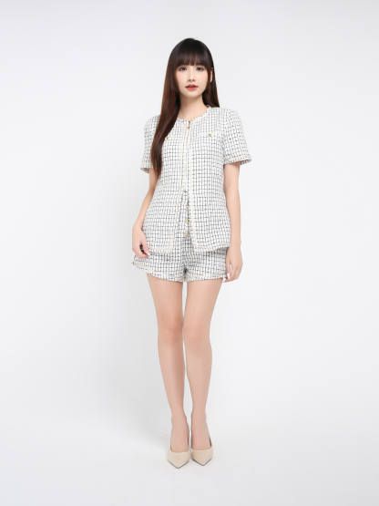 Short Sleeve Top With Short Pant Set 39217