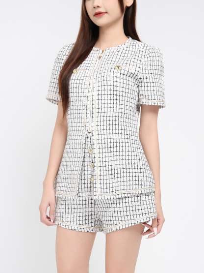 Short Sleeve Top With Short Pant Set 39217