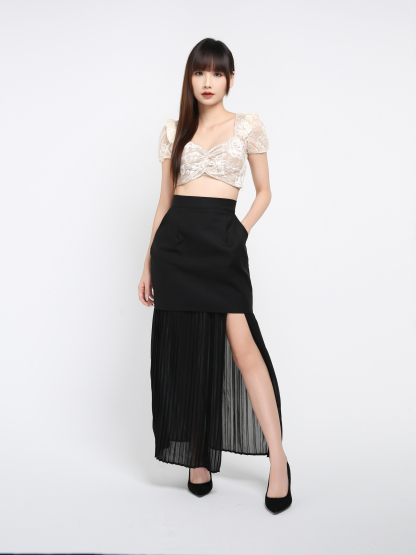 Fake Two Pieces Long Skirt 37660