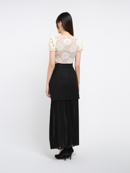 Fake Two Pieces Long Skirt 37660