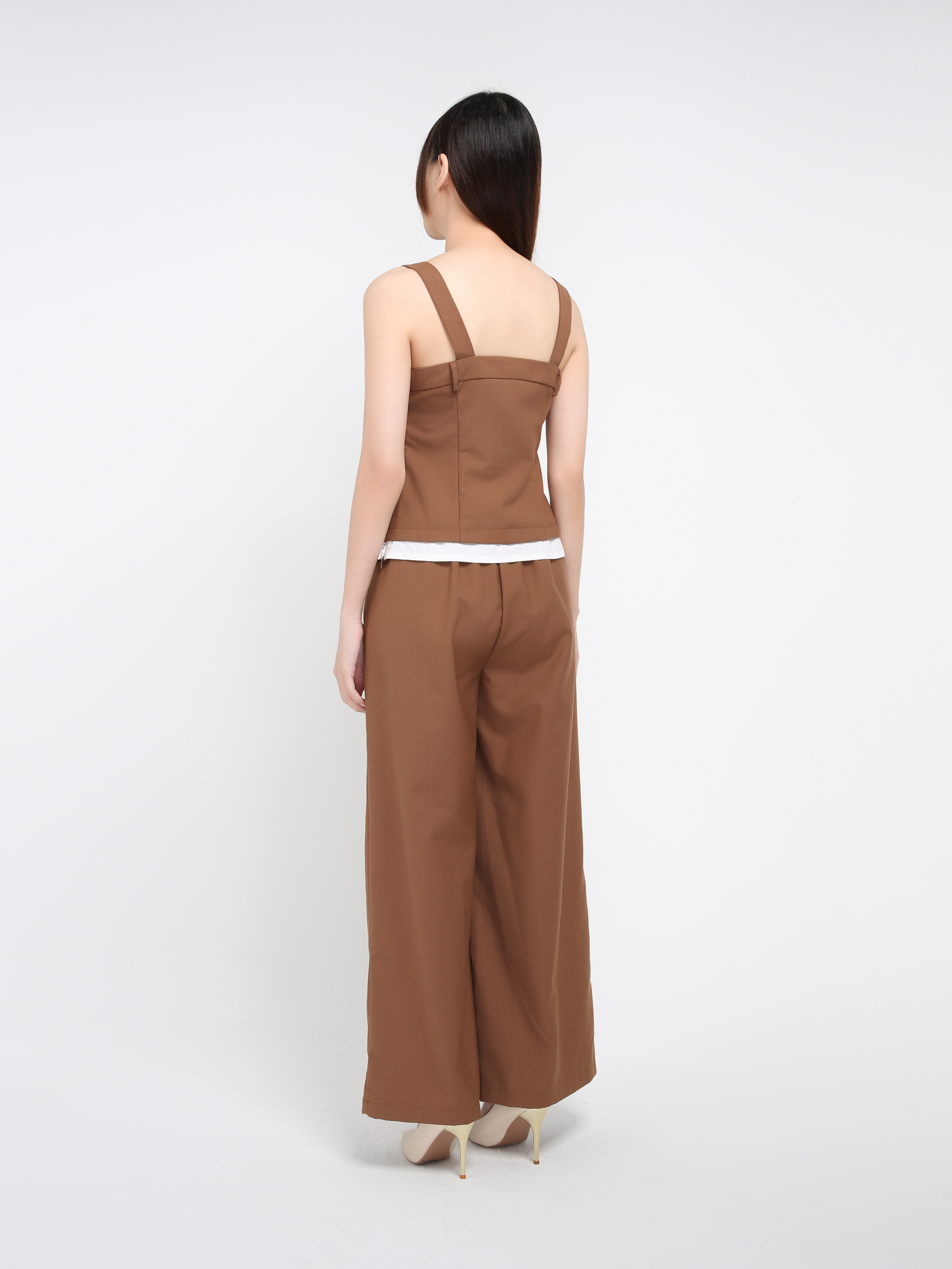 Sleeveless Top With Long Pant Set 39222