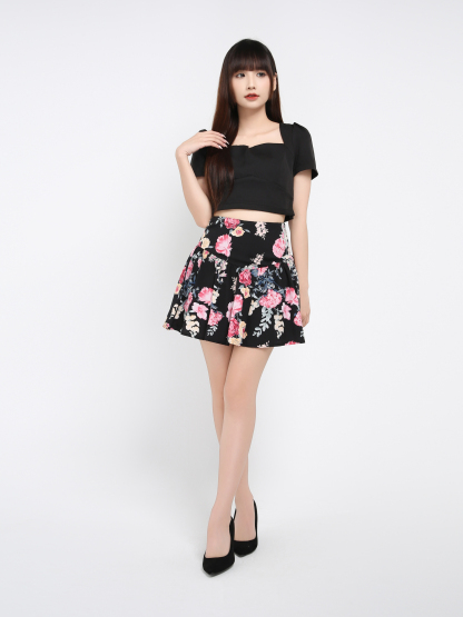 Short Sleeve Top With Back Zip Skirt Pant 39254