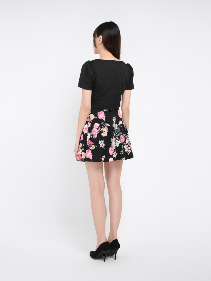 Short Sleeve Top With Back Zip Skirt Pant 39254