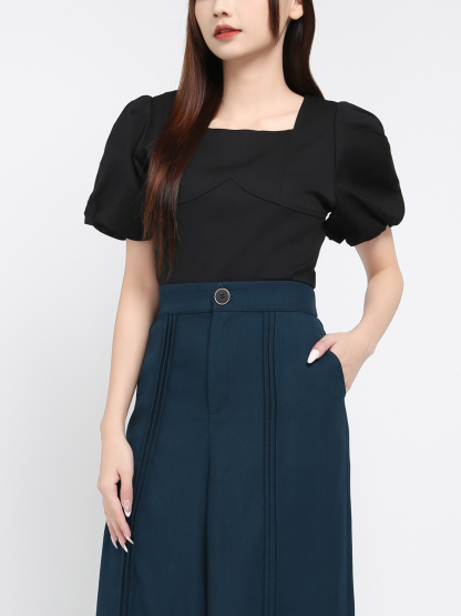 High Waist Side Pocket Long Pant 39257