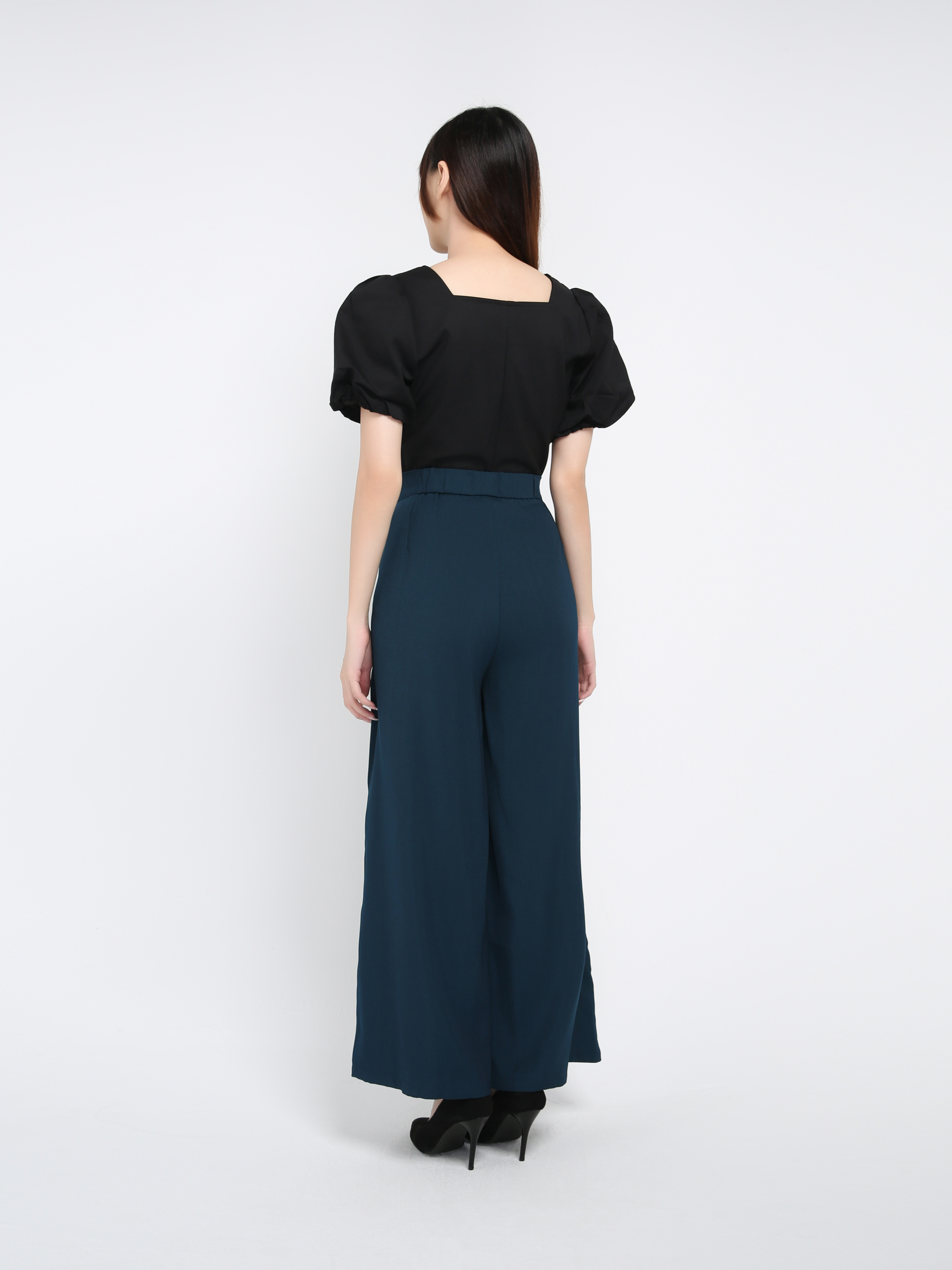 High Waist Side Pocket Long Pant 39257