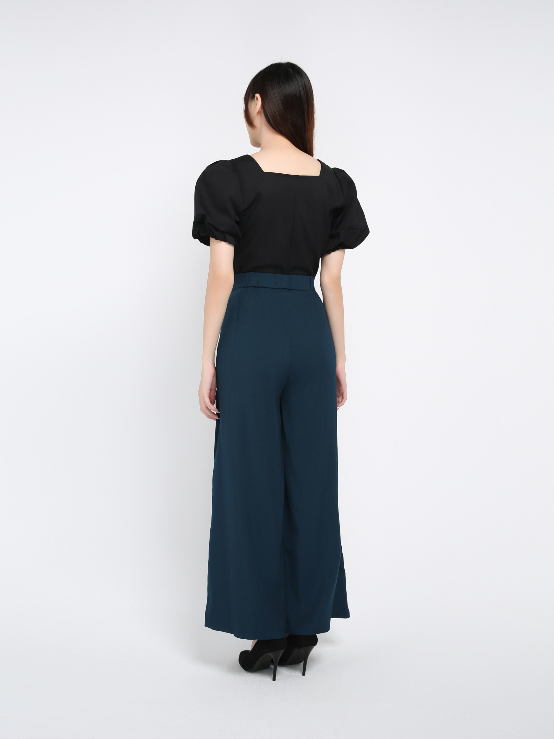 High Waist Side Pocket Long Pant 39257
