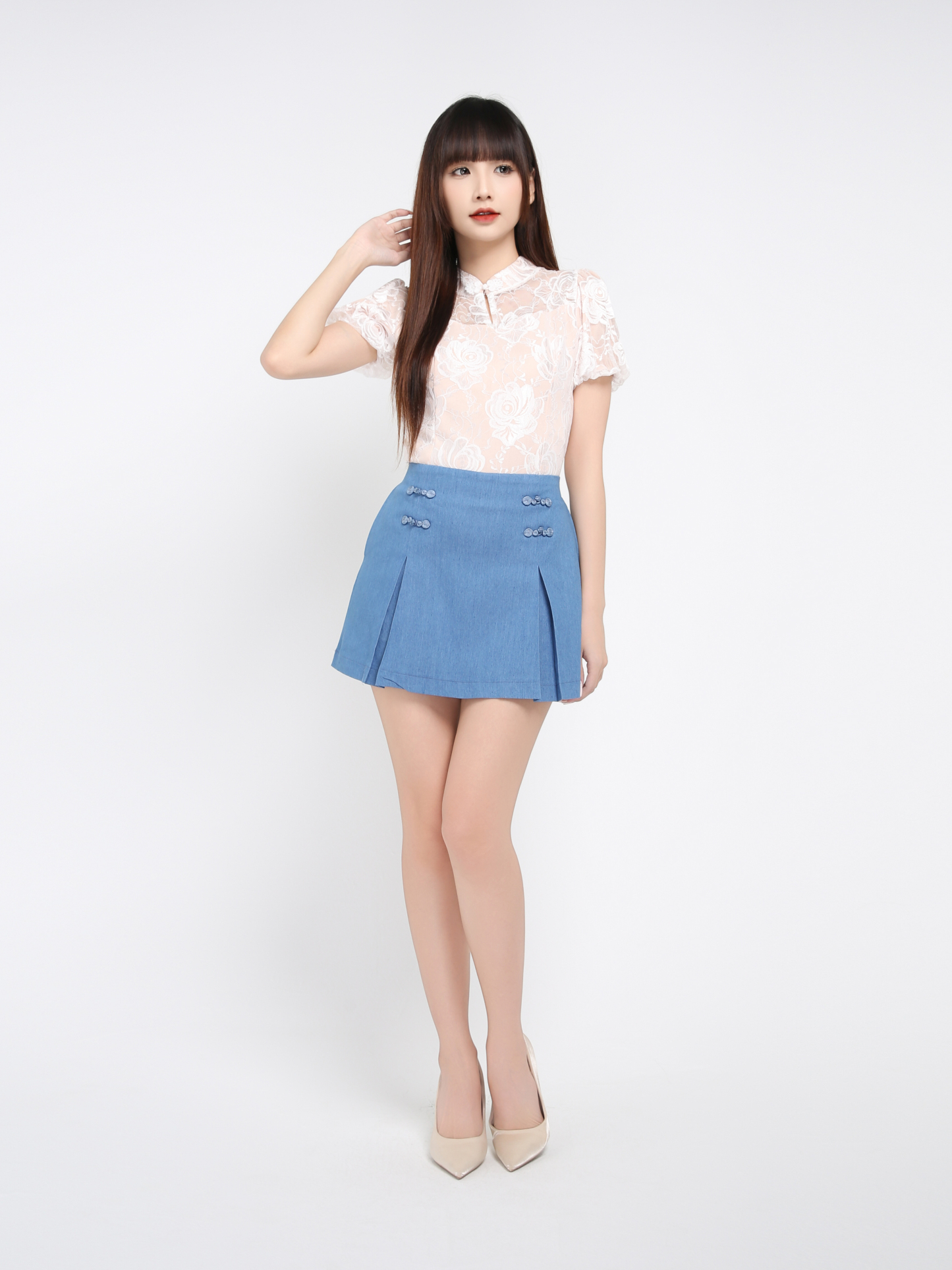 Denim Skirt Pants 39300