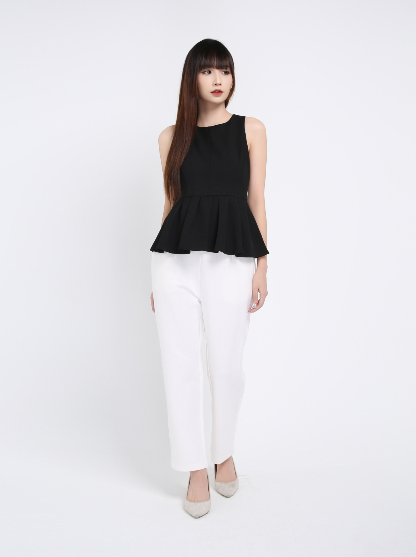 High Waist Side Pocket Long Pant 39358