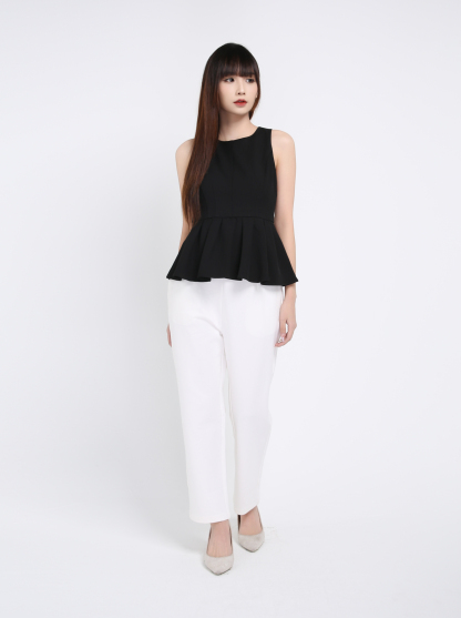 High Waist Side Pocket Long Pant 39358