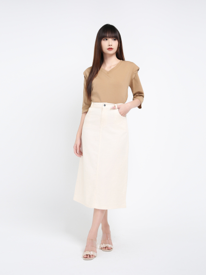 Long Sleeve V Neck Top 39361