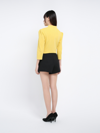 Long Sleeve Pleated Top 39364