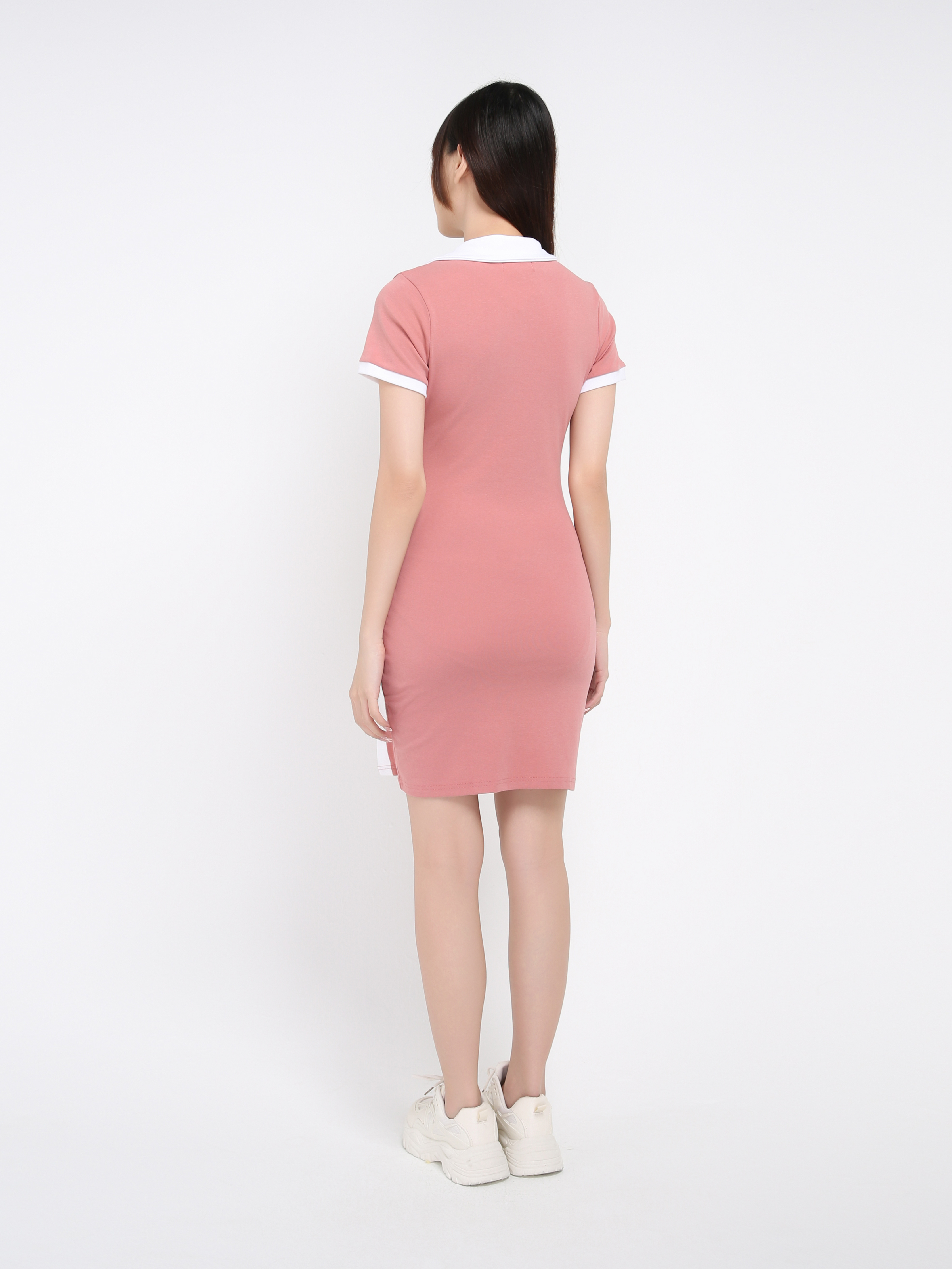 Short Sleeve V Neck Dress 39372