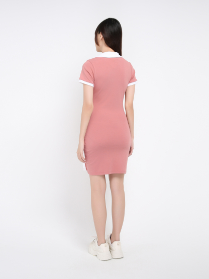 Short Sleeve V Neck Dress 39372