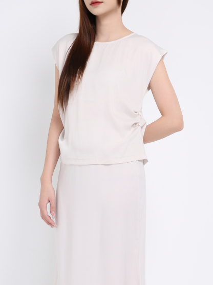 Sleeveless Top With Long Skirt Set 39388