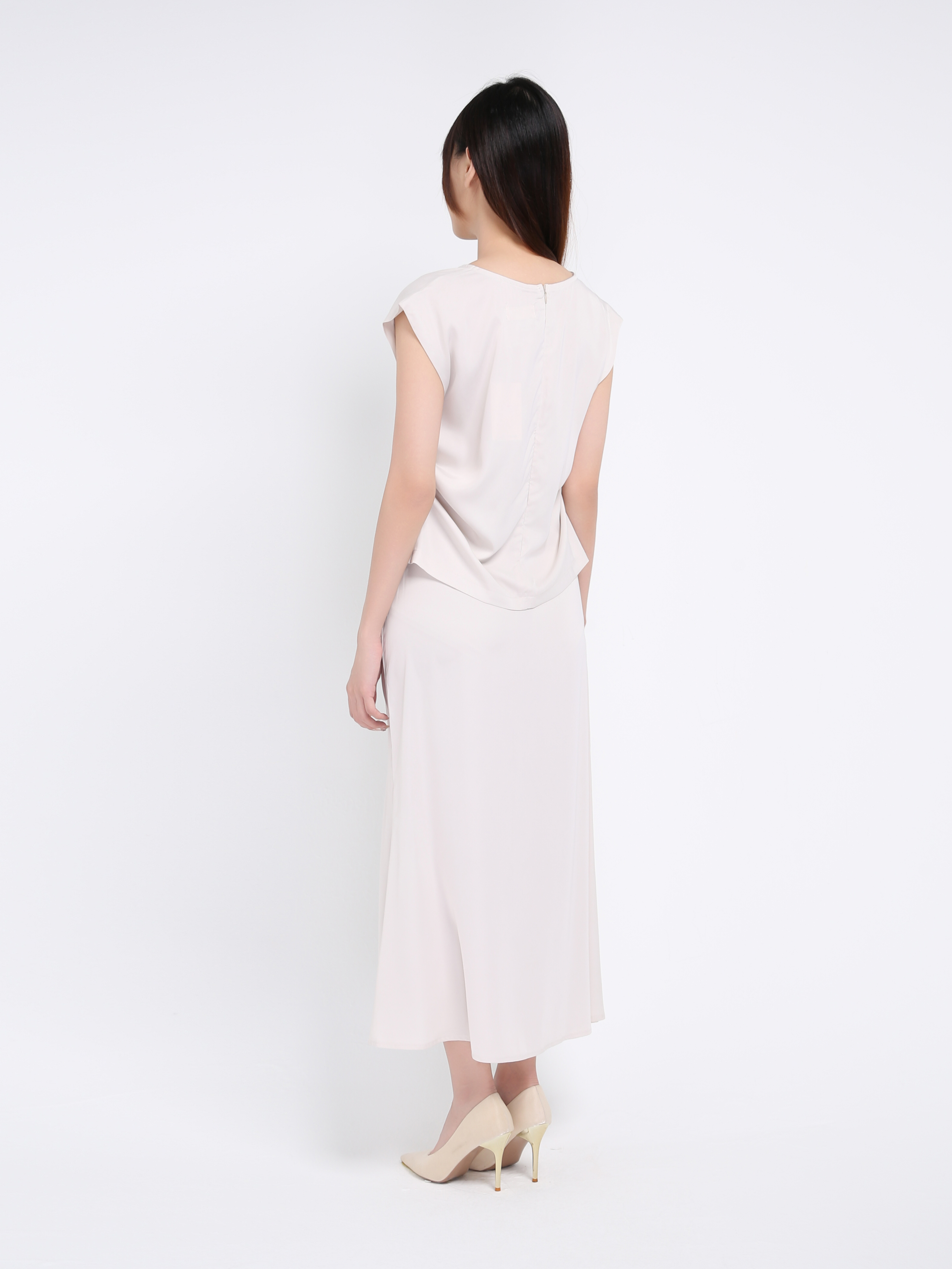 Sleeveless Top With Long Skirt Set 39388