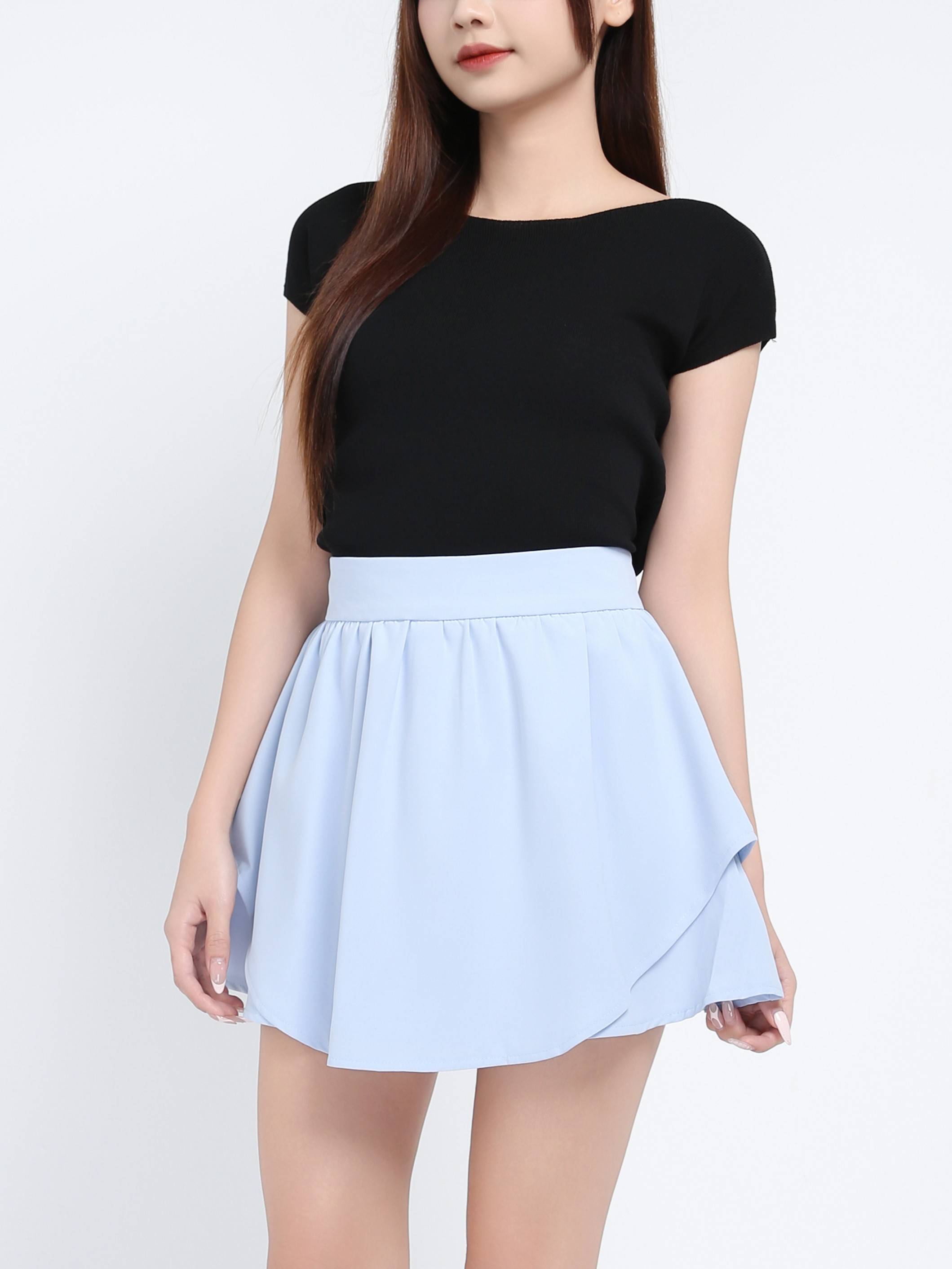Layered Skirt Pants 39406