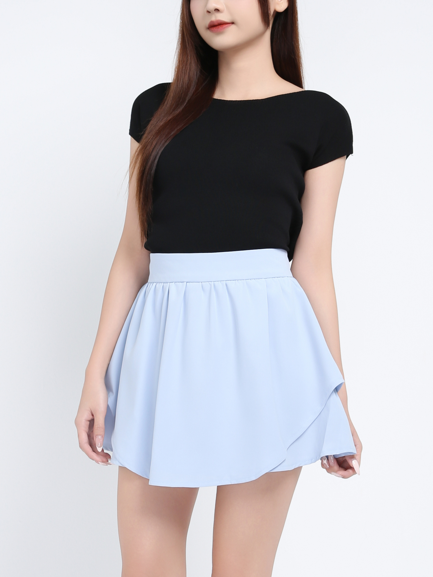 Layered Skirt Pants 39406