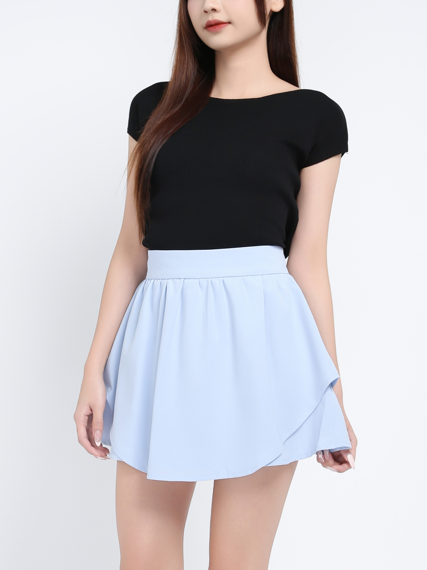 Layered Skirt Pants 39406
