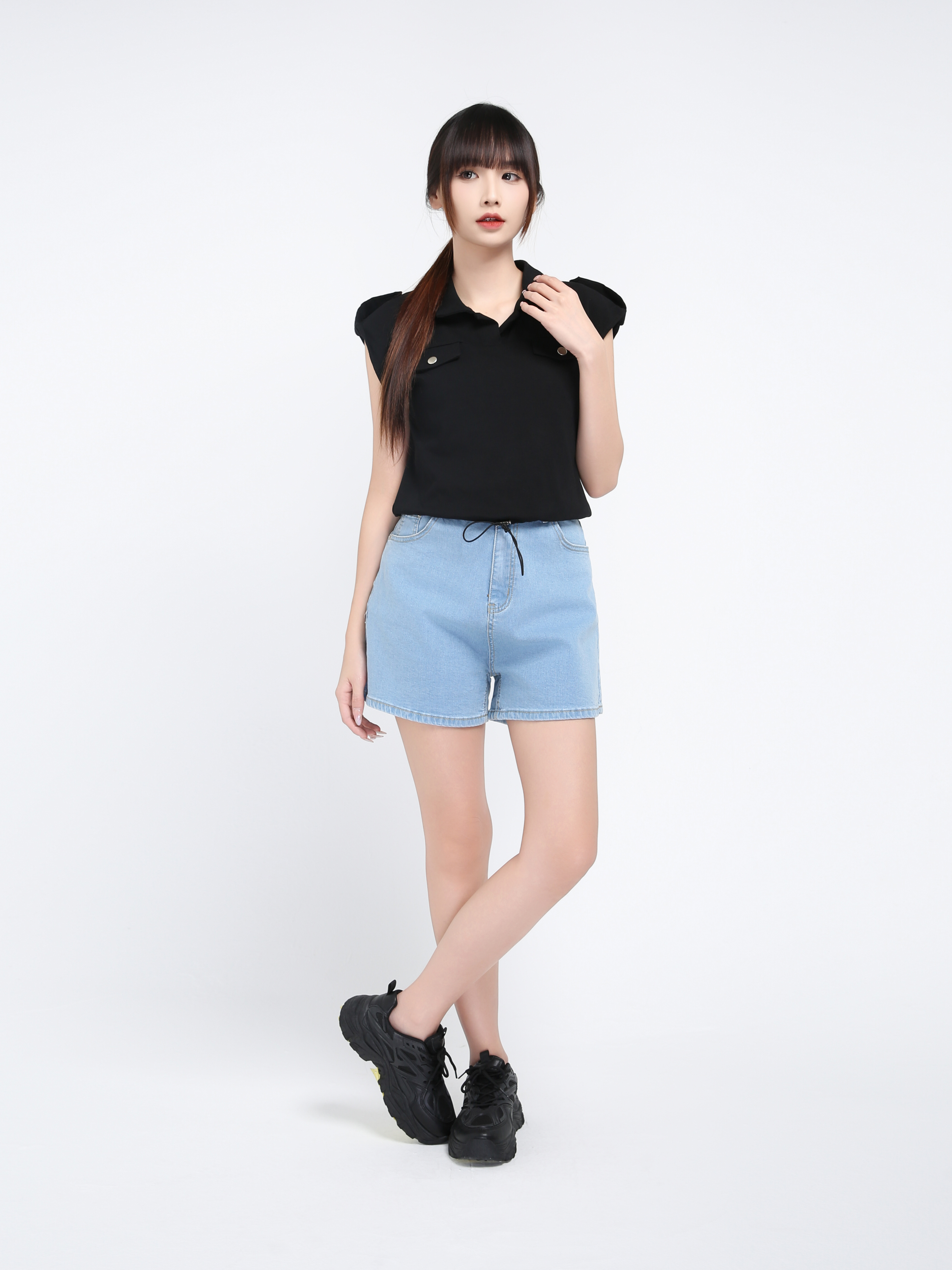 Denim Side Pocket Short Pant 39386