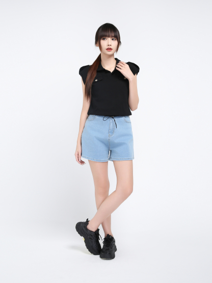 Denim Side Pocket Short Pant 39386