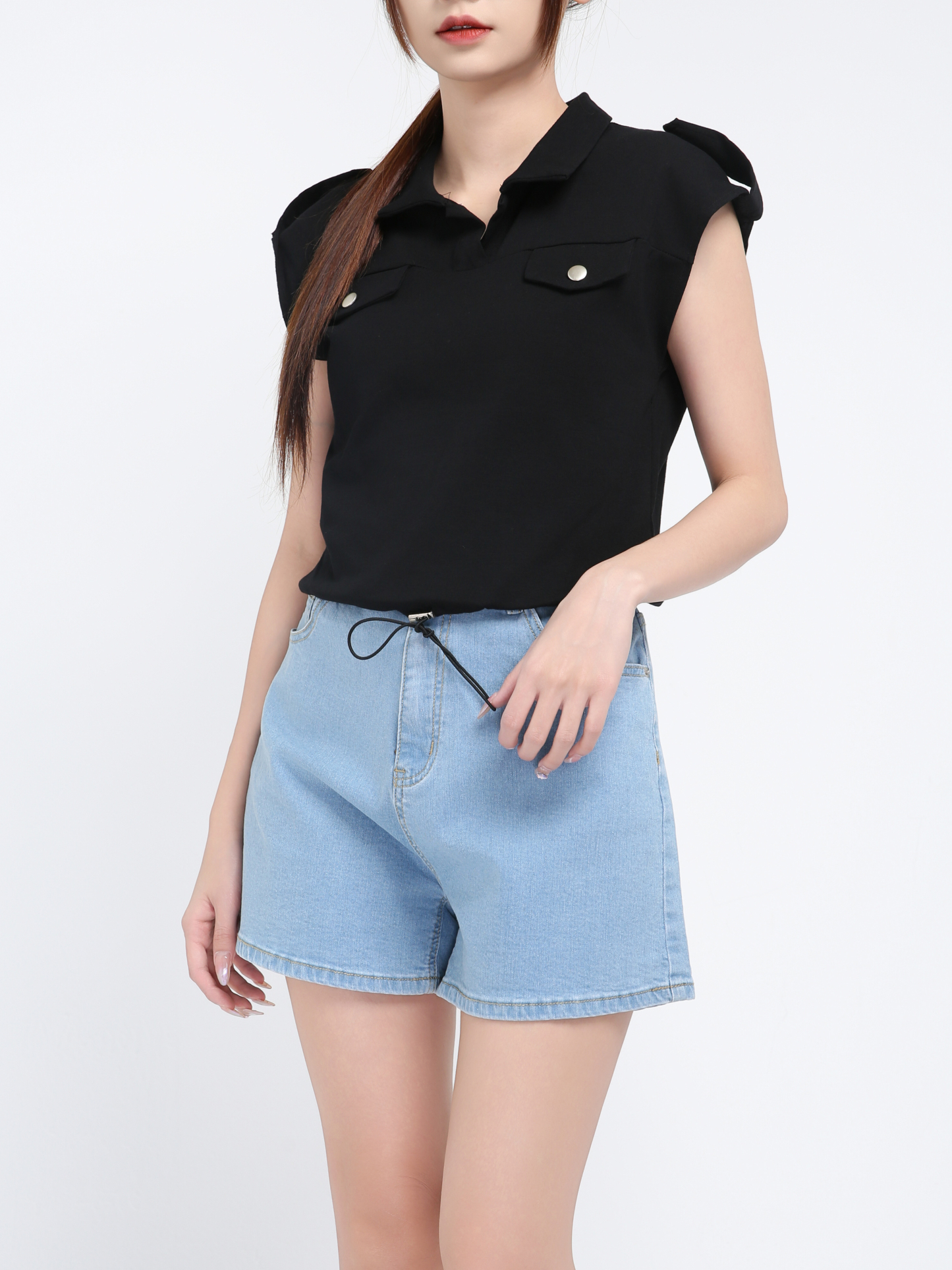 Denim Side Pocket Short Pant 39386