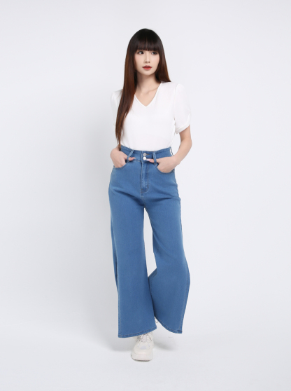 Denim With Split Long Pants 39421