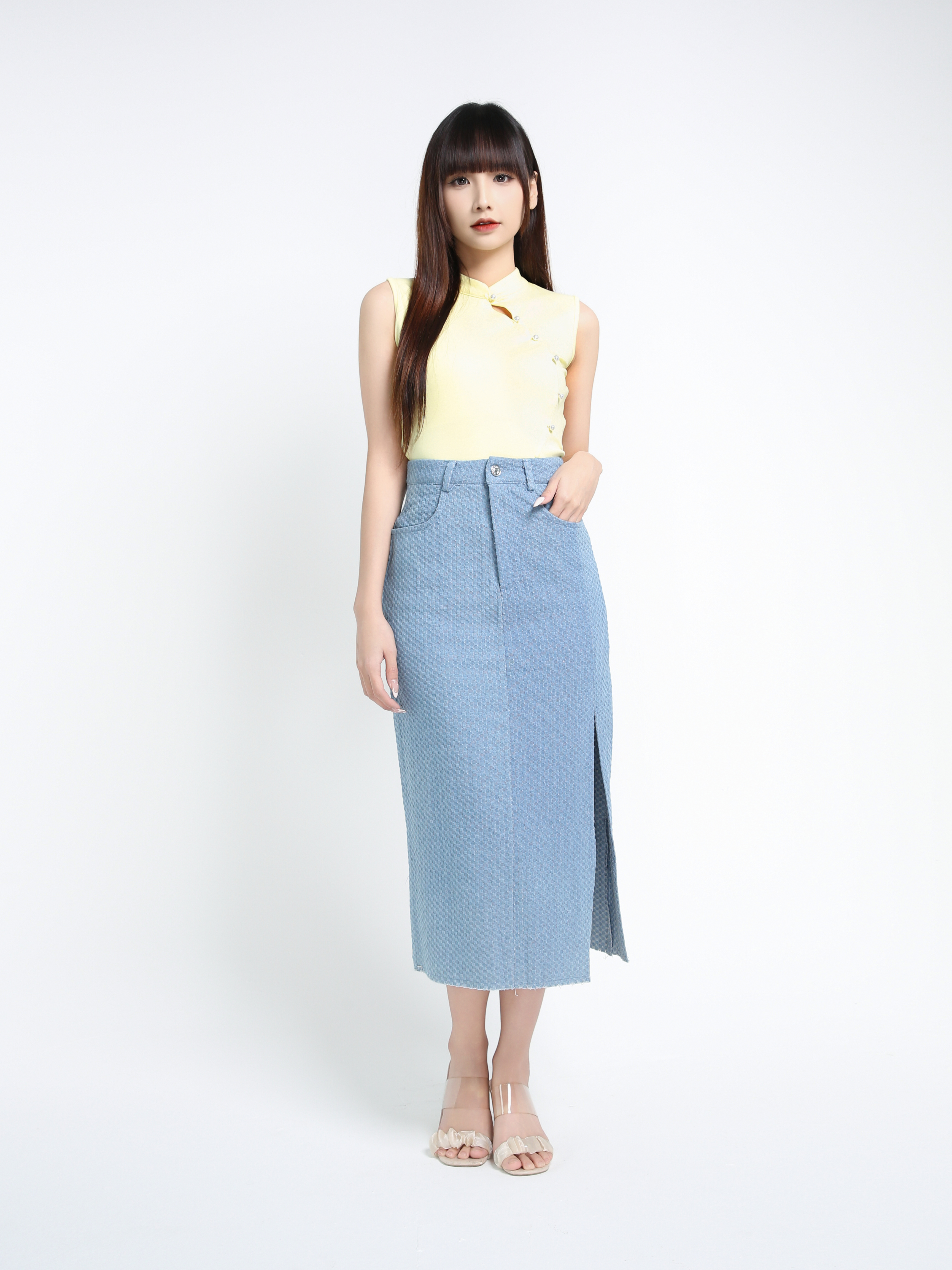 Denim With Skirt 39430