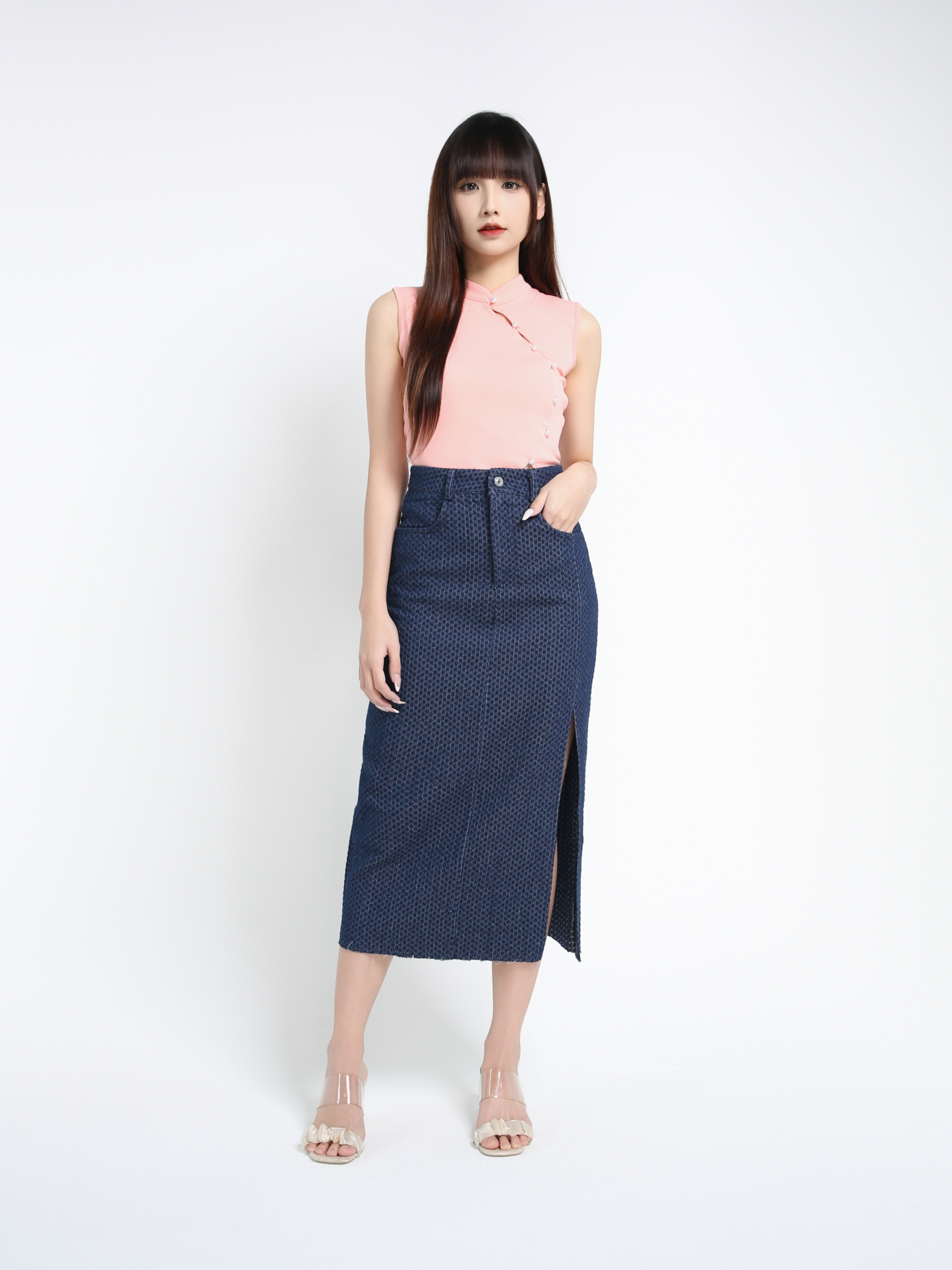 Denim With Skirt 39430