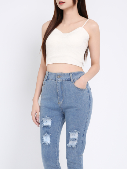 Denim Side Pocket Long Pant 39359