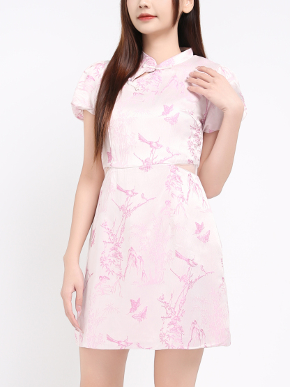 Puff Sleeve New Year Dress 39514