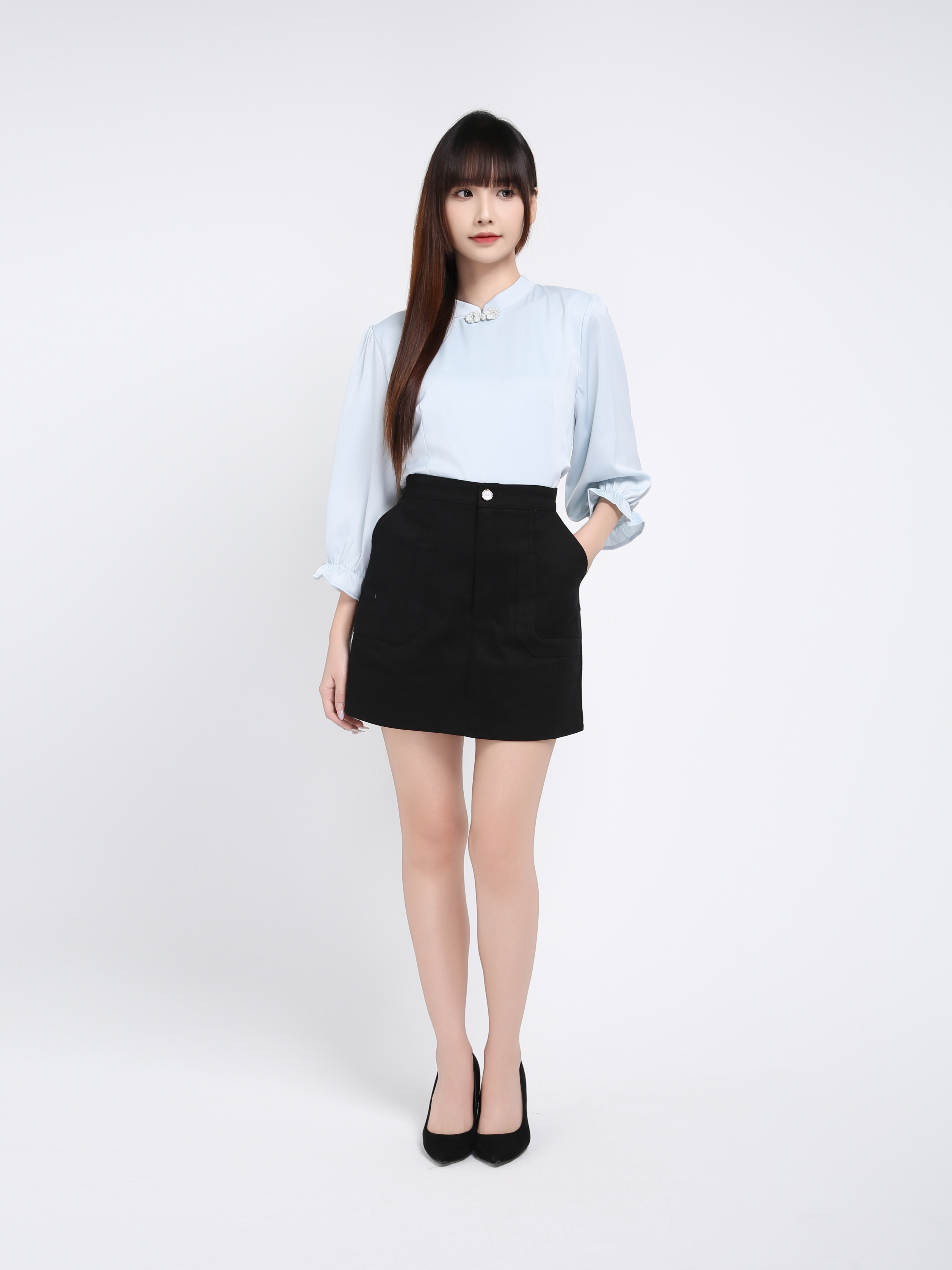 Long Sleeve Back Zip New Year Top 39516