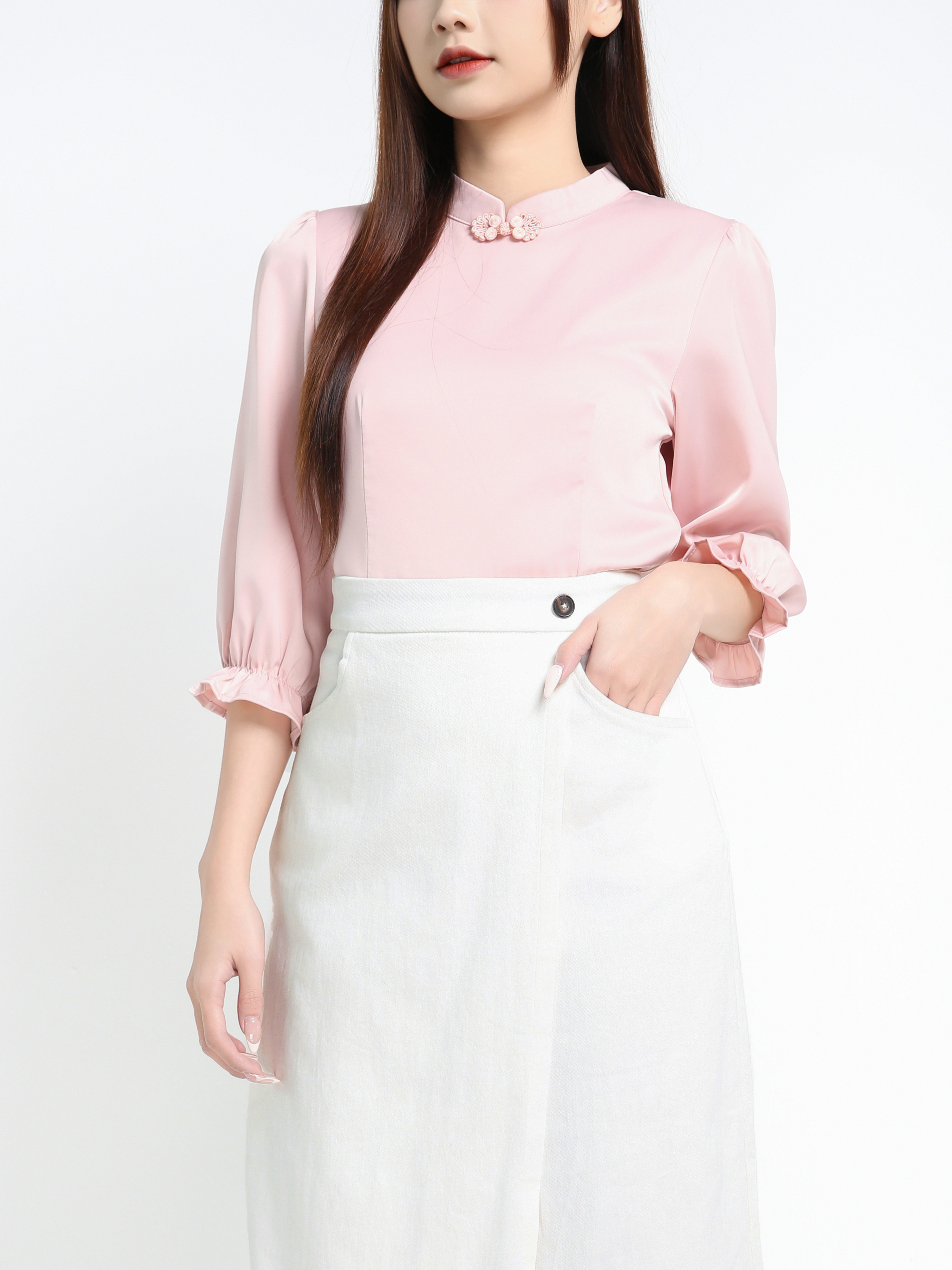 Long Sleeve Back Zip New Year Top 39516