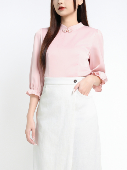 Long Sleeve Back Zip New Year Top 39516