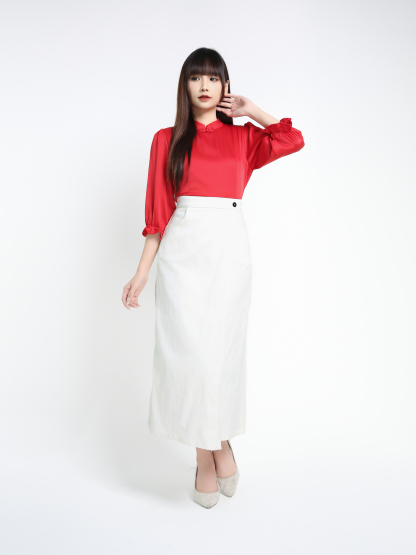 Long Sleeve Back Zip New Year Top 39516