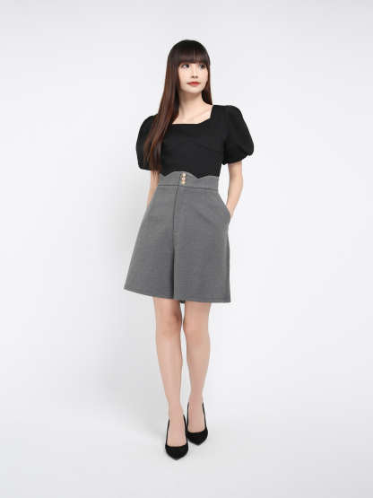 Short Sleeve Square Neck Top 39517