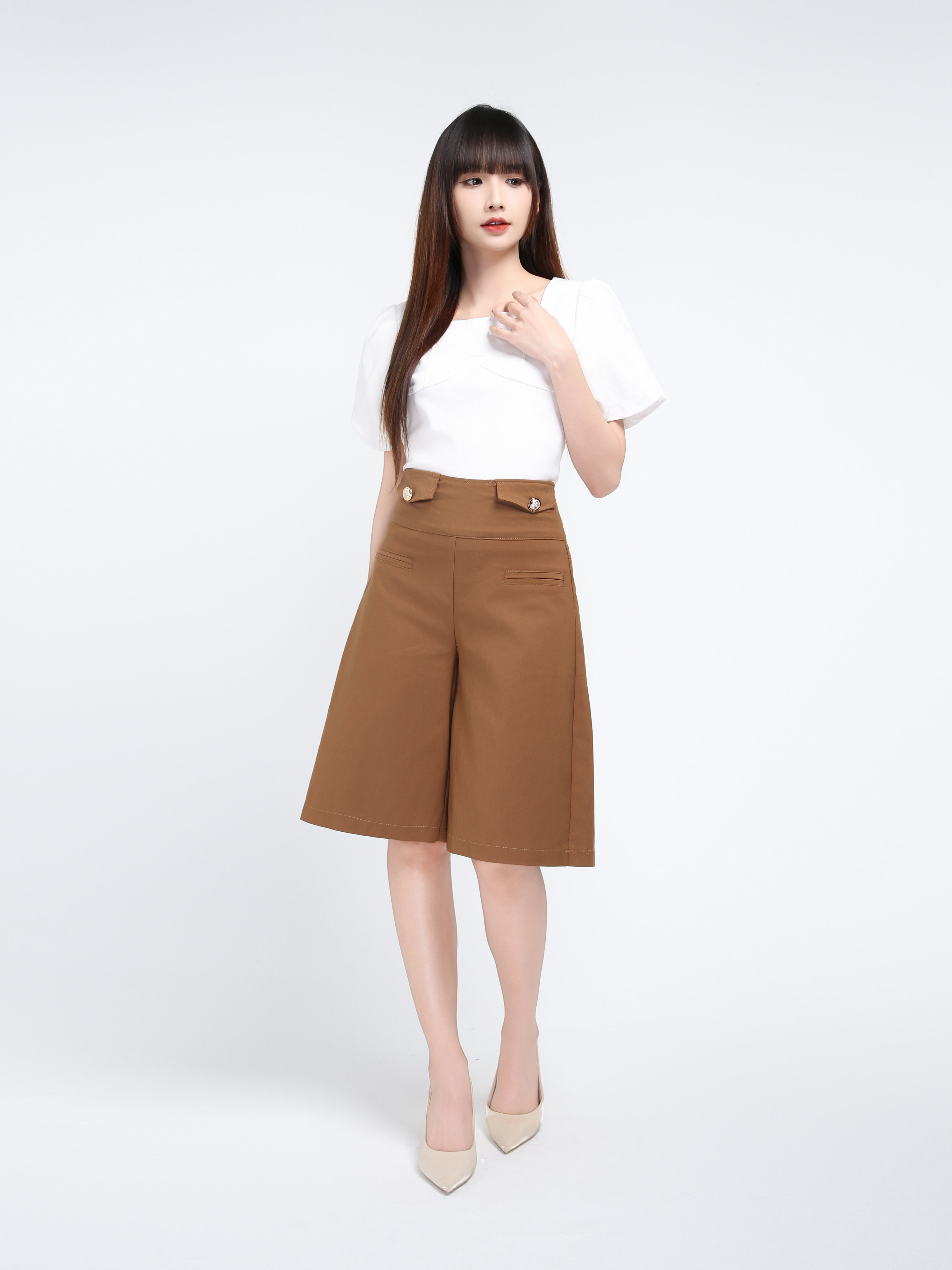 Short Sleeve Square Neck Top 39517