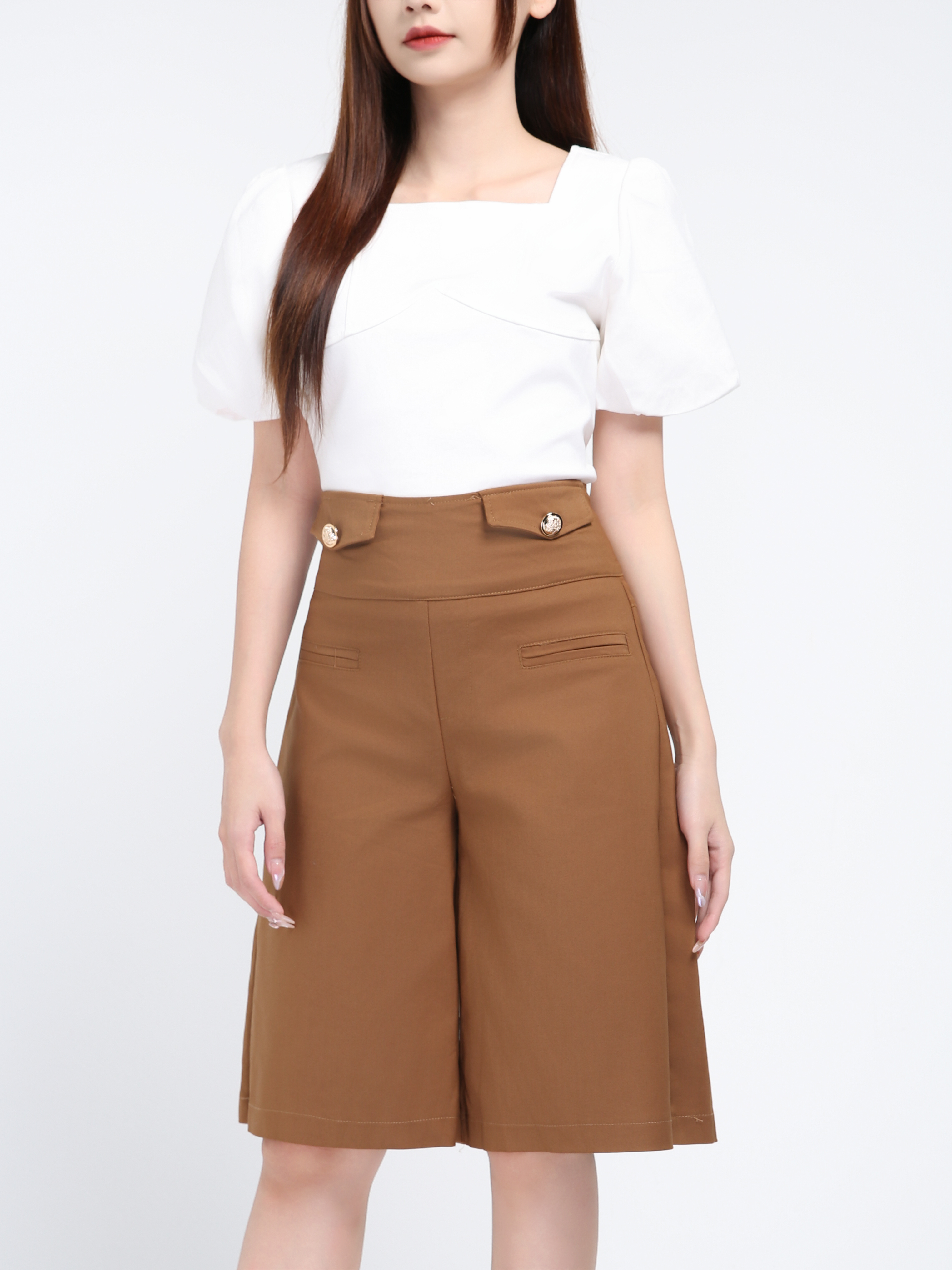 Short Sleeve Square Neck Top 39517