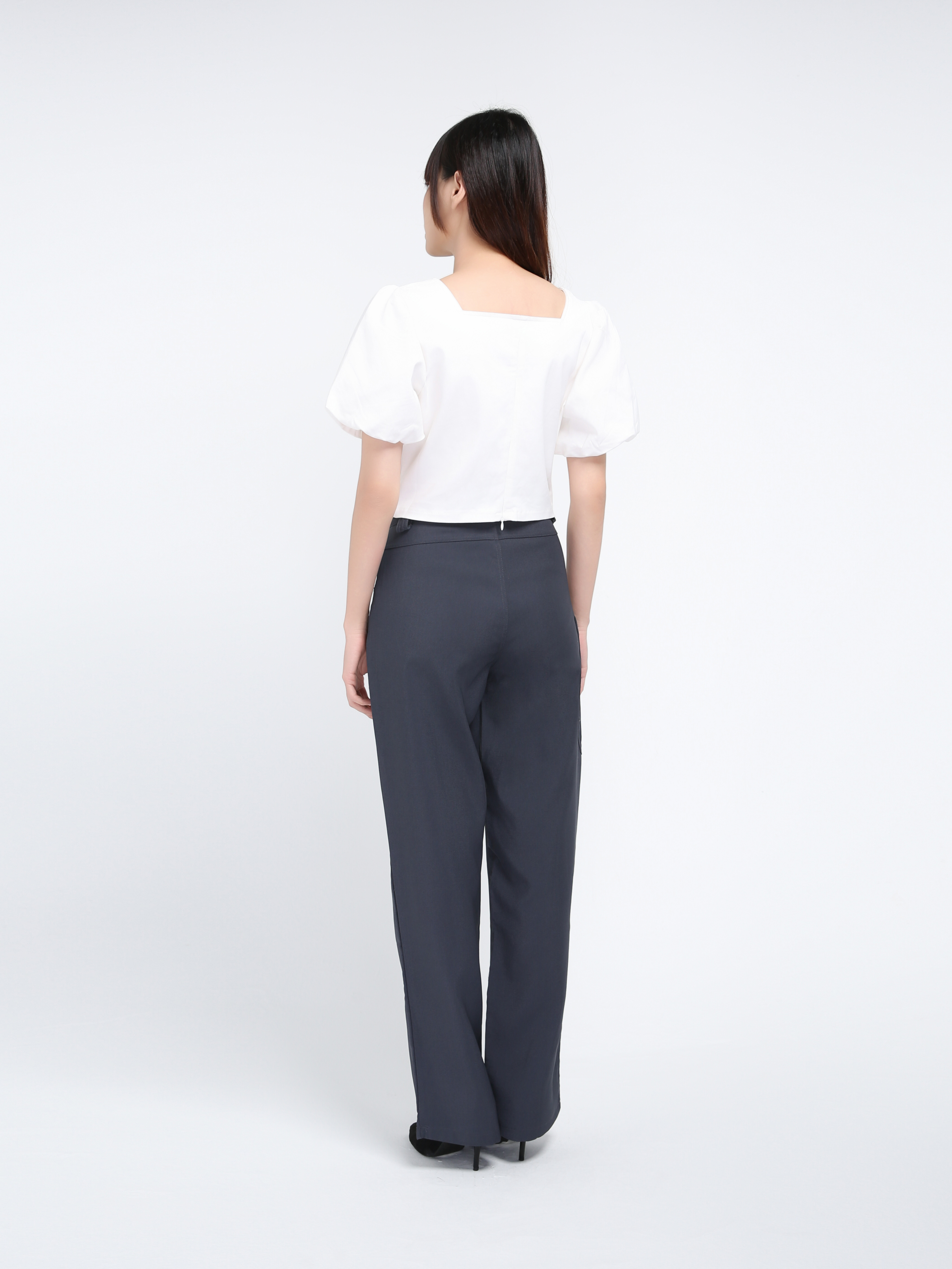 Side Pocket With Belt Long Pants 39767