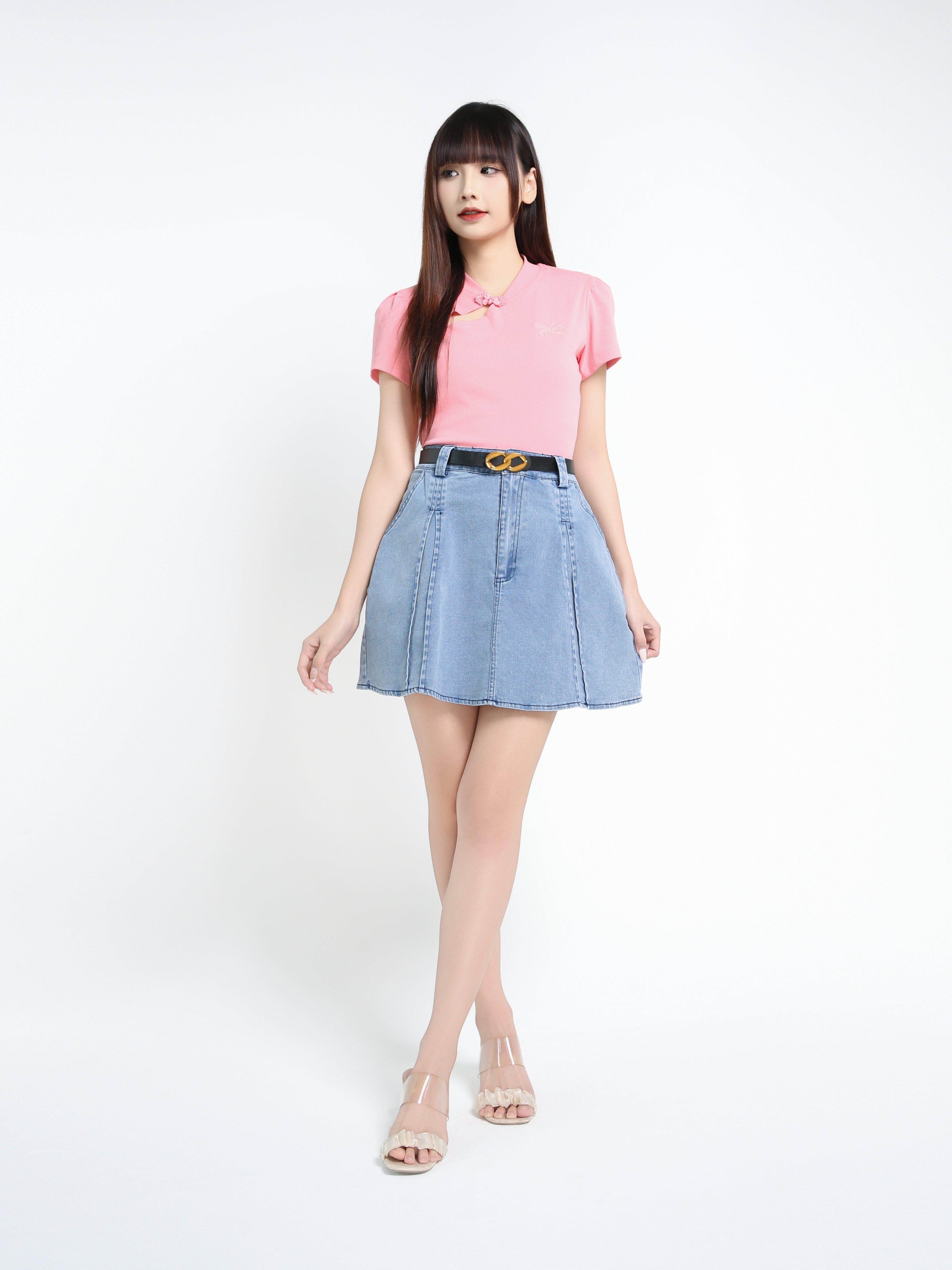 Denim Skirt Pants 39513