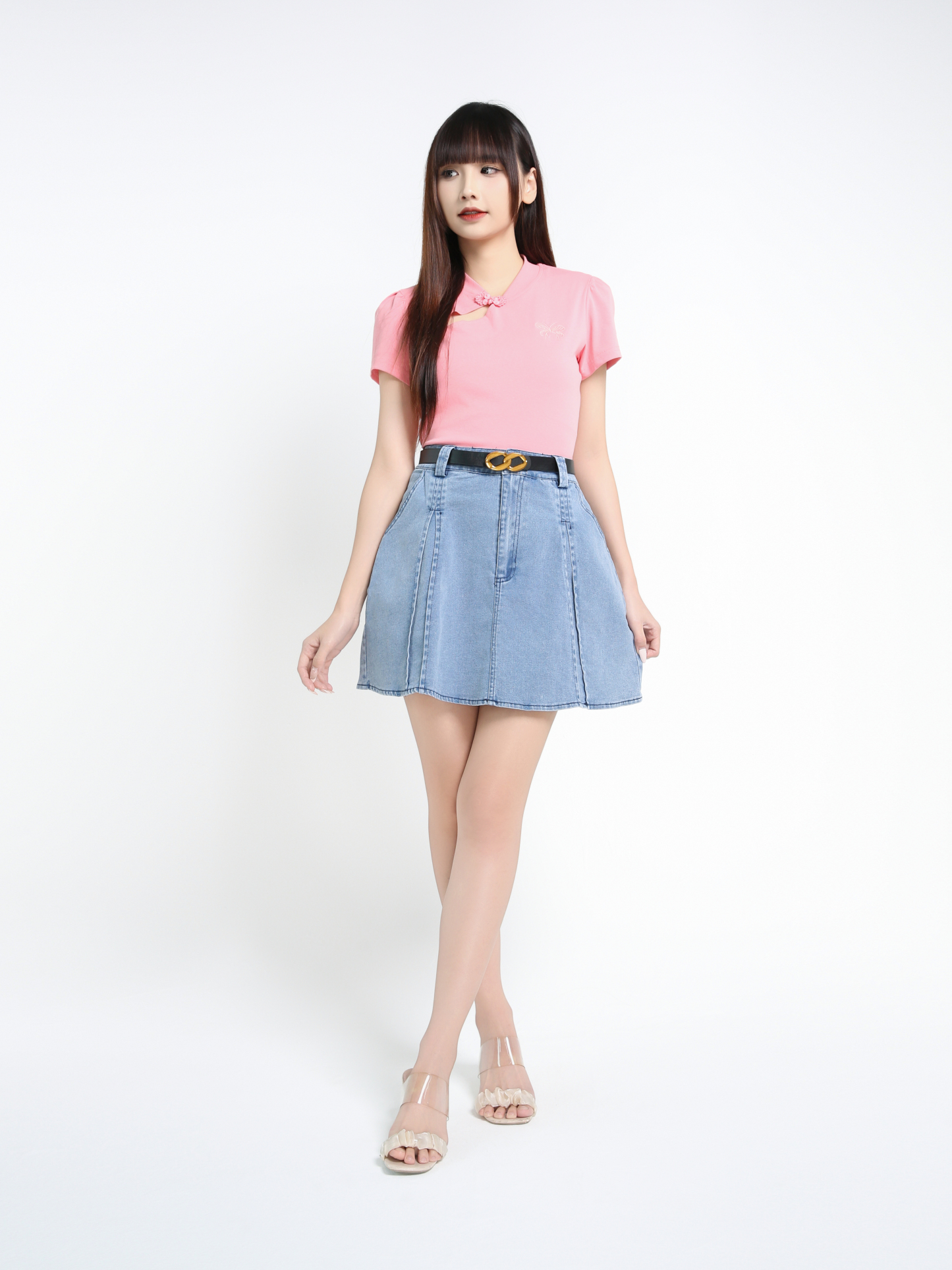 Denim Skirt Pants 39513