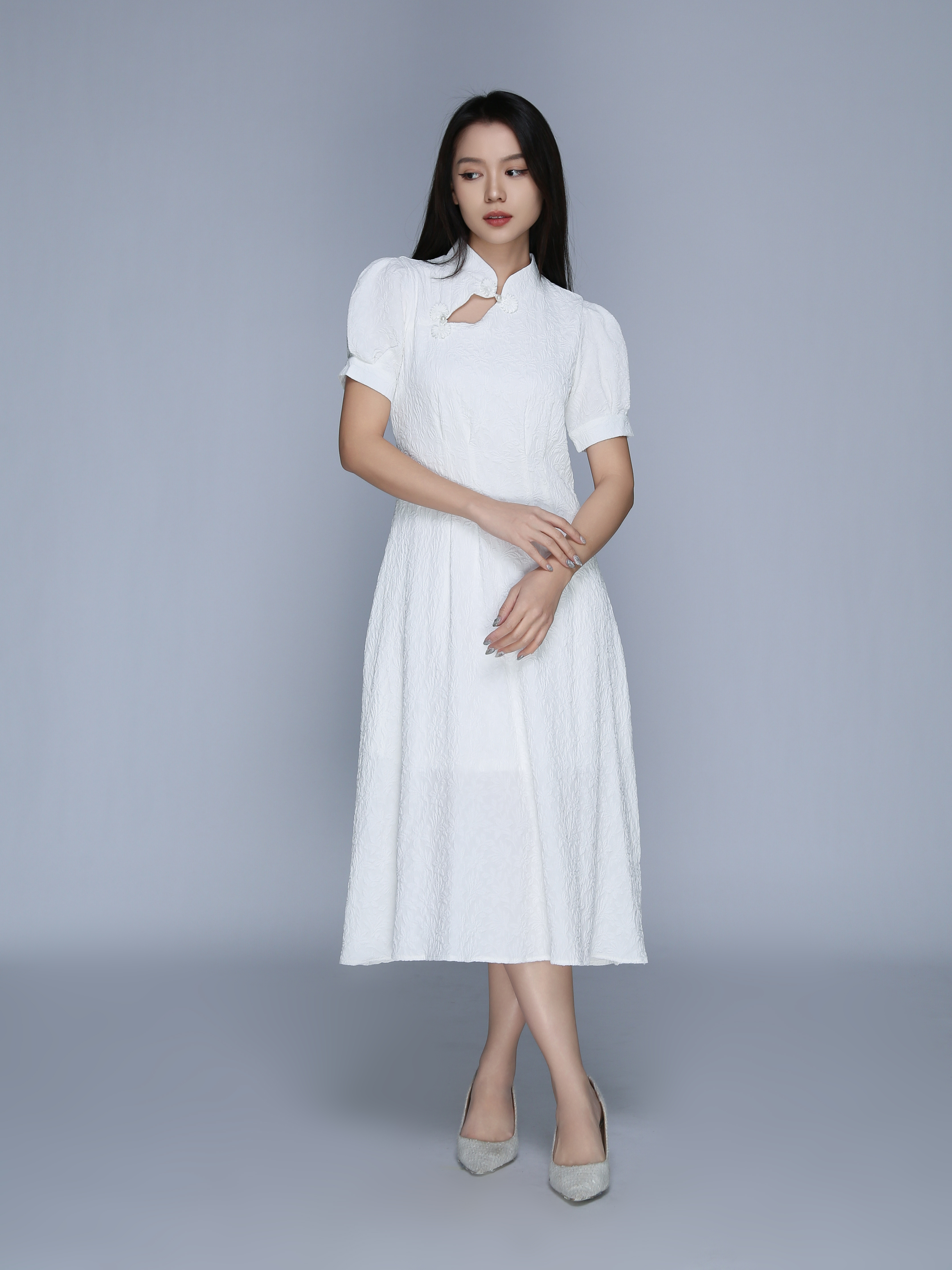 Short Sleeve Back Zip Dress 39520