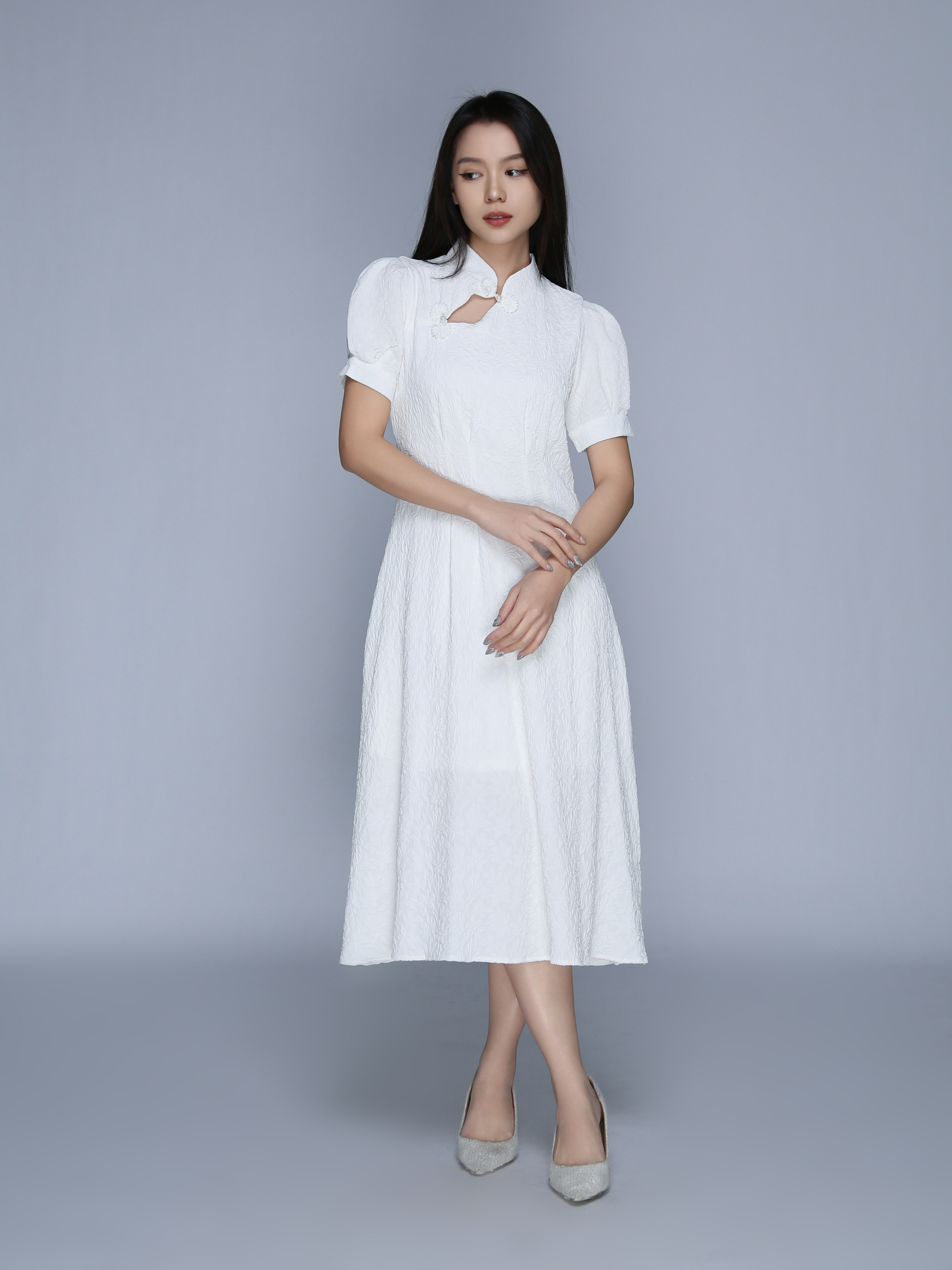 Short Sleeve Back Zip Dress 39520