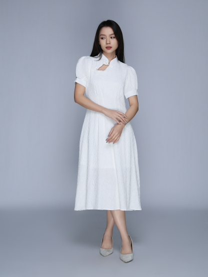 Short Sleeve Back Zip Dress 39520