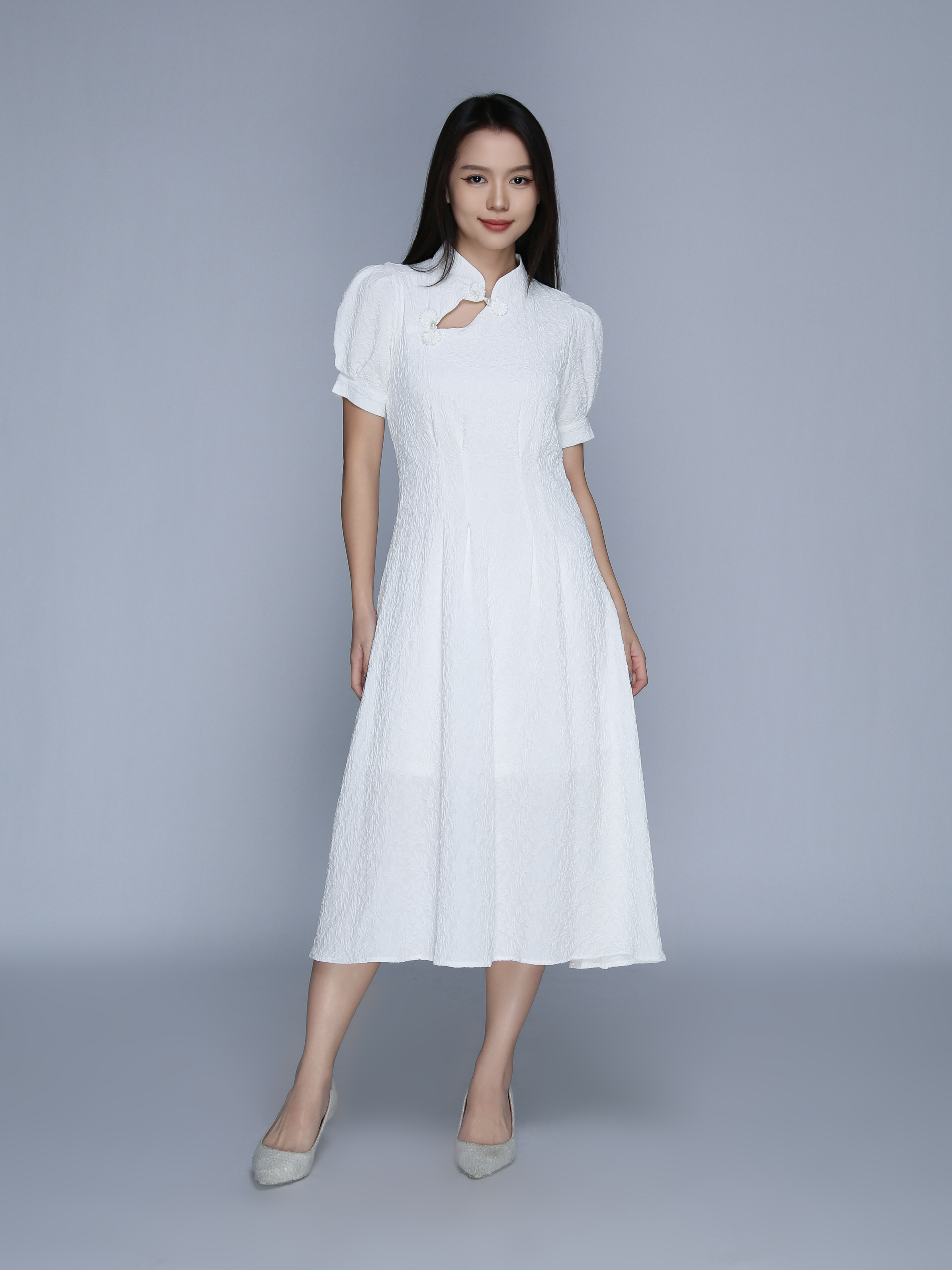 Short Sleeve Back Zip Dress 39520